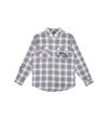 AVVA BRAND Blinding Sun LS Flannel Grey Cream Open Plaid