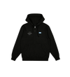 AVVA BRAND Offset Zip Up Hoodie BLACK