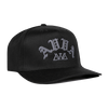AVVA BRAND Old E Arch Snapback Hat BLACK