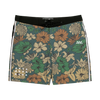 AVVA BRAND Sketch Hibiscus 19in Boardshort OLIVE