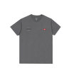 AVVA BRAND Offset SS Tee CHARCOAL RED