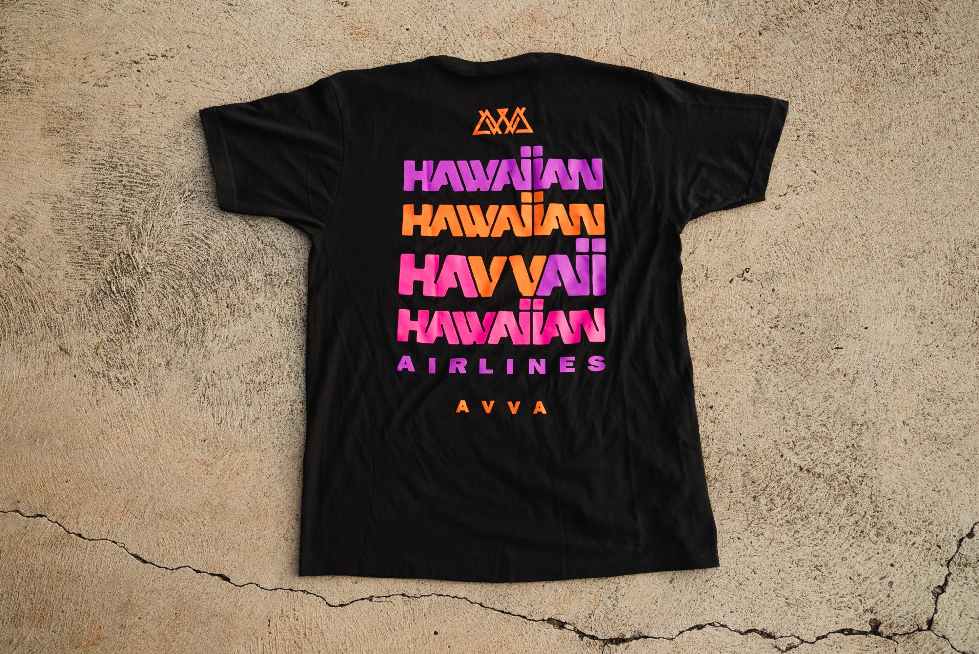 Hawaiian Airlines × AVVA tee — back graphic