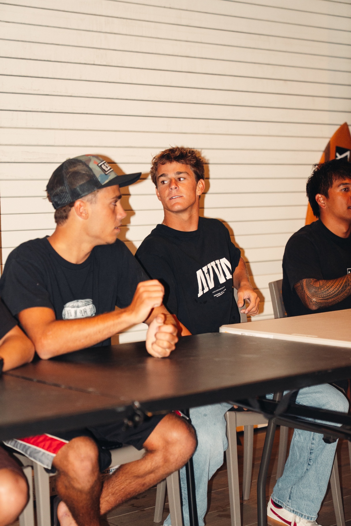 AVVA crew hanging between sessions