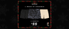3 pairs of shorts on a Christmas themed background.