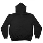 BACK VIEW OF BLACK VELOCITY FLEECE HOODIE