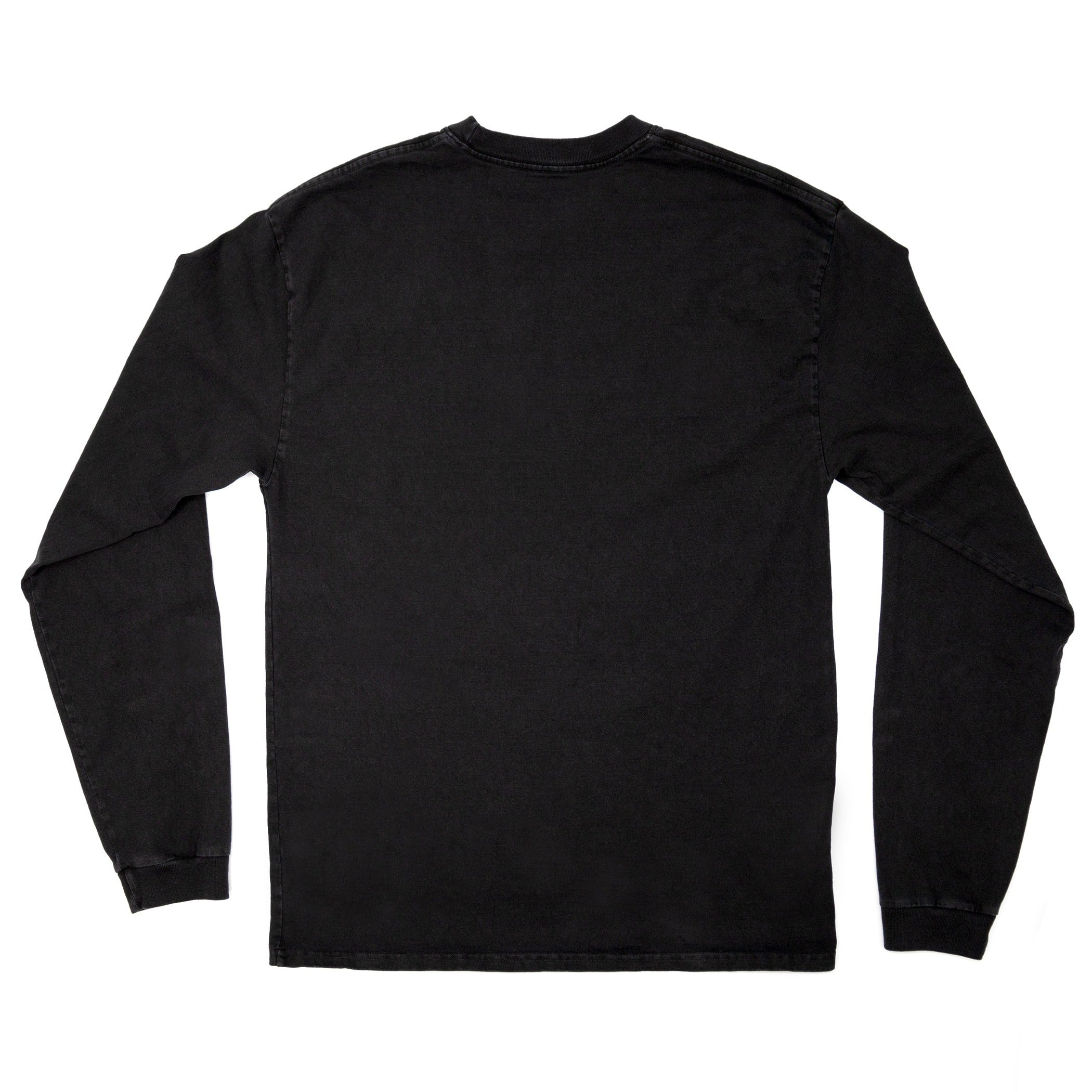 BACK VIEW OF HEAVYWEIGHT CLIMATE LONG SLEEVE. NO LOGO.