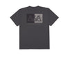 CHARCOAL TEE WITH LARGE RECTANGLE LOGO ON THE BACK