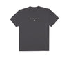 CHARCOAL TEE WITH LOGO ON CENTER CHEST