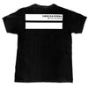 BACK PRODUCT IMAGE OF CHESTER BLACK TEE WITH LARGE SCREEN PRINT ON BACK