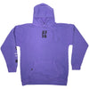 FRONT PRODUCT IMAGE OF DIAMOND HEAD PURPLE HOODIE WITH STACKED AVVA LOGO CENTER FRONT OF HOODIE