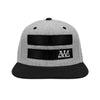 FRONT PRODUCT IMAGE OF GREY KOOLAU HAT FEATURING EMBROIDERY DETAILS ON FRONT